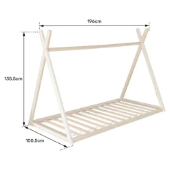 Enfant Happy Garden Lit tipi pour enfant 190x90cm en bois VALENTIN -