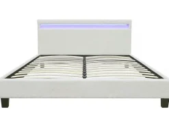 Habitat Et Jardin Lit tissu bouclette avec LED