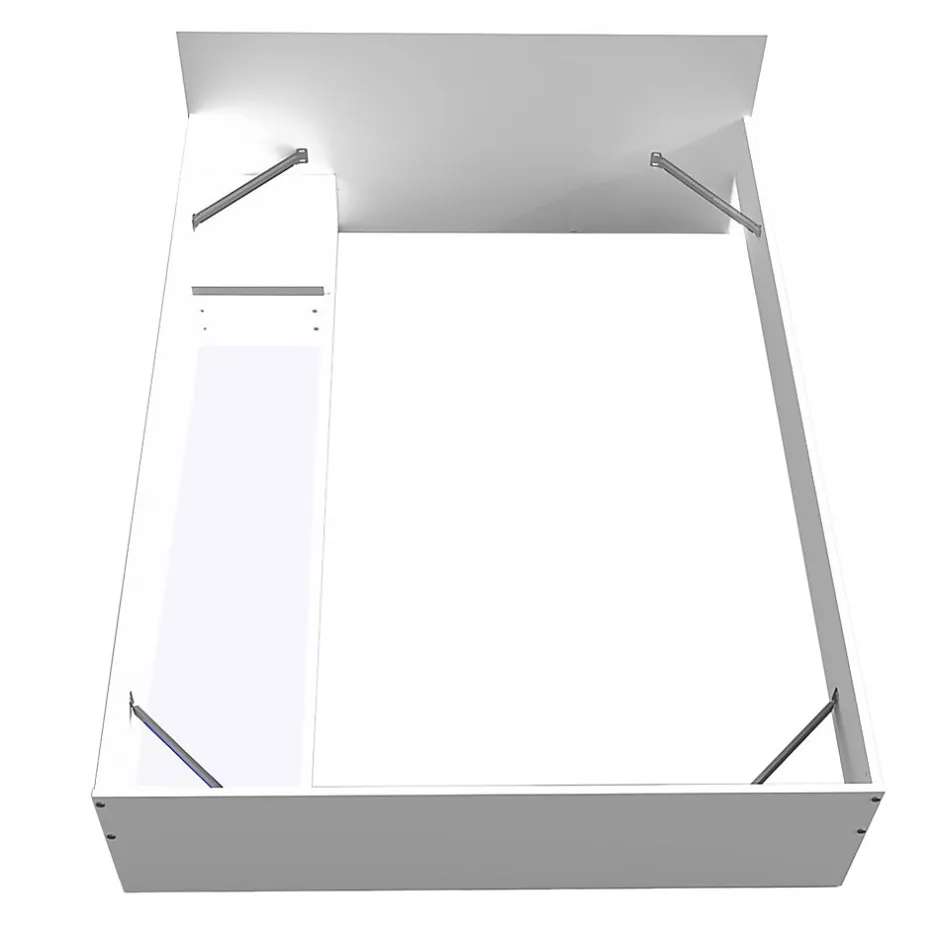 Weber Industries Lit TWIST 160x200 + 1 chevet + 1 tiroir / Blanc