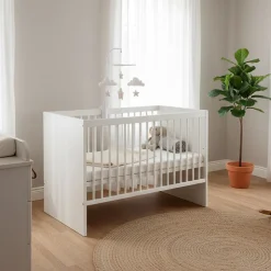 Monmobilierdesign Lit évolutif Bébé Convertible En Lit Enfant Blanc 140x70 Hot