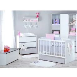 Monmobilierdesign Lit évolutif Bébé Convertible En Lit Enfant Blanc 140x70 Hot