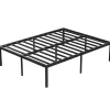 Teeno Lit 160x200 avec Sommier, 36 cm Sommier Plateforme Métallique, Cadre de Lit 160 x 200cm pour Rangement sous Le lit