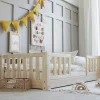 Petits-Meubles Lit 70x140 barrières et sommier inclus pieds 1 cm Agnès Bois Sale