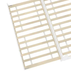Redom Lit 140x200 cm avec bureau intégré et lit gigogne, structure pin blanc et 3 étagères fonctionnelles