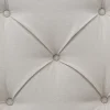 Redom Lit 160x200 cm avec coffre de rangement et tête rembourrée en coton gris clair, cadre bois massif Clearance