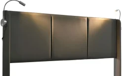 Simple Life Lit 140x200 cm avec coffre lumiere de lecture ports USB cadre PU avec sommier sans matelas New