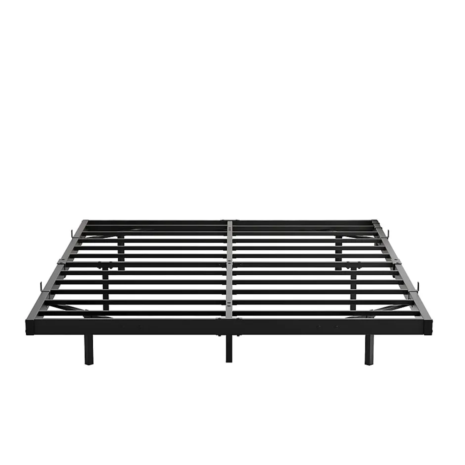 Redom Lit 120x200 cm effet flottant avec éclairage LED et station de charge intégrée, finition noir Hot