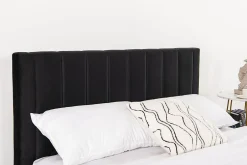 Concept Usine Lit 160x200 cm en velours noir - CAMBRIDGE