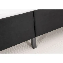 Concept Usine Lit 160x200 cm en velours noir - CAMBRIDGE