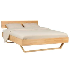 Weber Industries Lit 160x200 cm TAO + Sommier / Hêtre massif huilé
