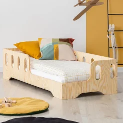 Enfant Petits-Meubles Lit 90x200 entree droite sommier inclus Estelle Bois