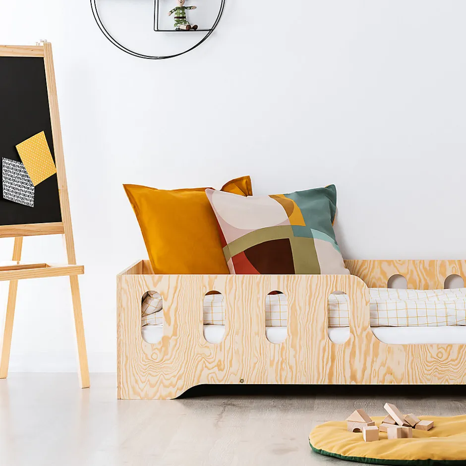 Enfant Petits-Meubles Lit 90x200 entree droite sommier inclus Estelle Bois