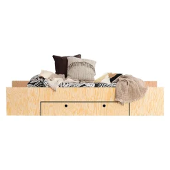 Petits-Meubles Lit 90x190 sommier et tiroir inclus Tristan Bois