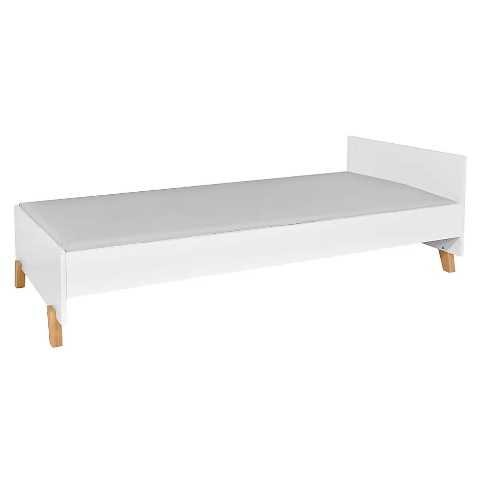 Enfant Petits-Meubles Lit 90x200 sommier et tiroir inclus Novelies Zara Blanc