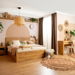 Petits-Meubles Lit 180x200 sommier et tiroirs inclus Hella Bois