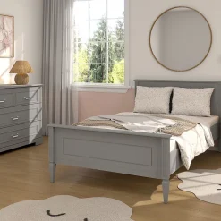 Petits-Meubles Lit 120x200 sommier inclus Bellamy Ines Gris