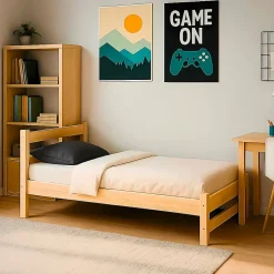Enfant Petits-Meubles Lit 90x200 sommier inclus Kocot Kids Axel Bois