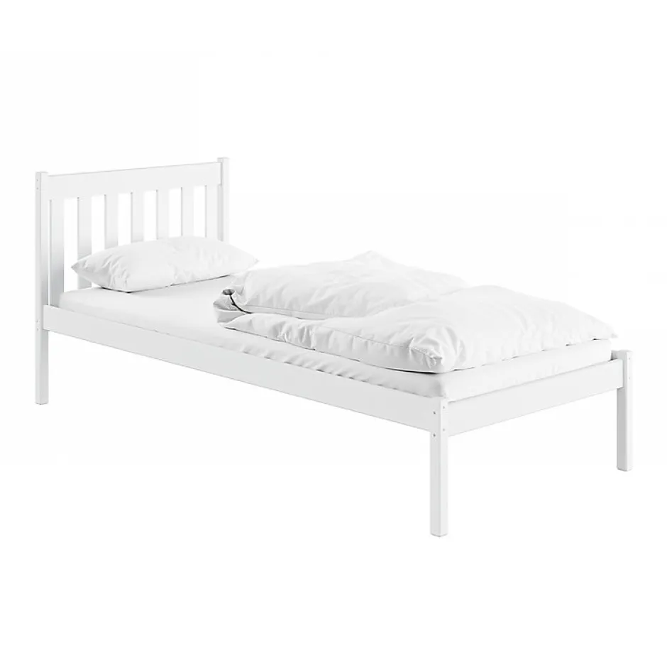 Enfant Petits-Meubles Lit 90x200 sommier inclus Marthe Blanc