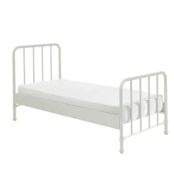 Petits-Meubles Lit 90x200 sommier inclus Vipack Bronxx Blanc mat Discount