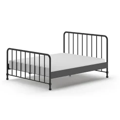 Enfant Petits-Meubles Lit 160x200 sommier inclus Vipack Bronxx Noir mat