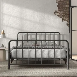 Enfant Petits-Meubles Lit 160x200 sommier inclus Vipack Bronxx Noir mat