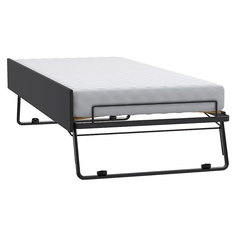 Petits-Meubles Lit 90x200cm avec lit gigogne Vox Young User Noir