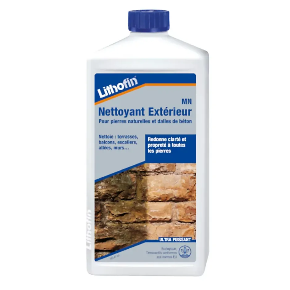 Lithofin MN Nettoyant exterieur - Nettoyant Pour Pierre Naturelle 1L Discount