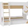 Enfant Vente-unique Lits superposés 2 x 90 x 190 cm - Blanc et Naturel - PILATI