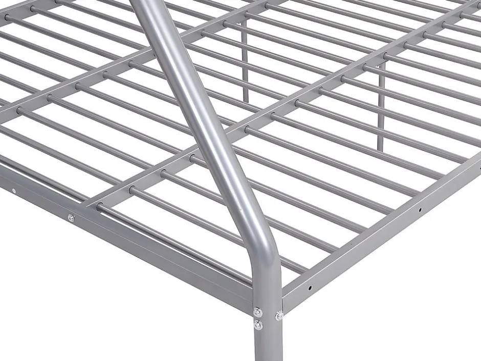 Enfant Vente-unique Lits superposés ELEVATIO IV - 90 et 140 x 190 cm - Acier - Argent