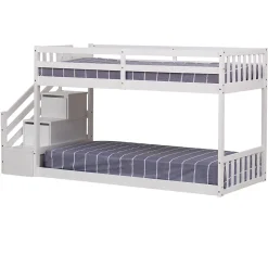 Happy Garden Lits superposés pour enfants 190x90cm blanc CELESTINE -