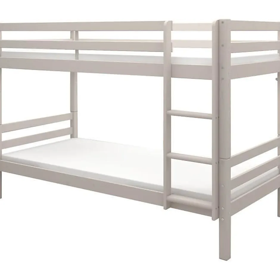 Generic Lits superposés séparables enfant - 2x90x200 cm - Pin massif gris clair - Sommier inclus - ANDO