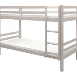 Generic Lits superposés séparables enfant - 2x90x200 cm - Pin massif gris clair - Sommier inclus - ANDO