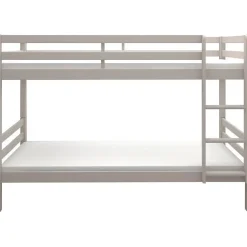 Generic Lits superposés séparables enfant - 2x90x200 cm - Pin massif gris clair - Sommier inclus - ANDO