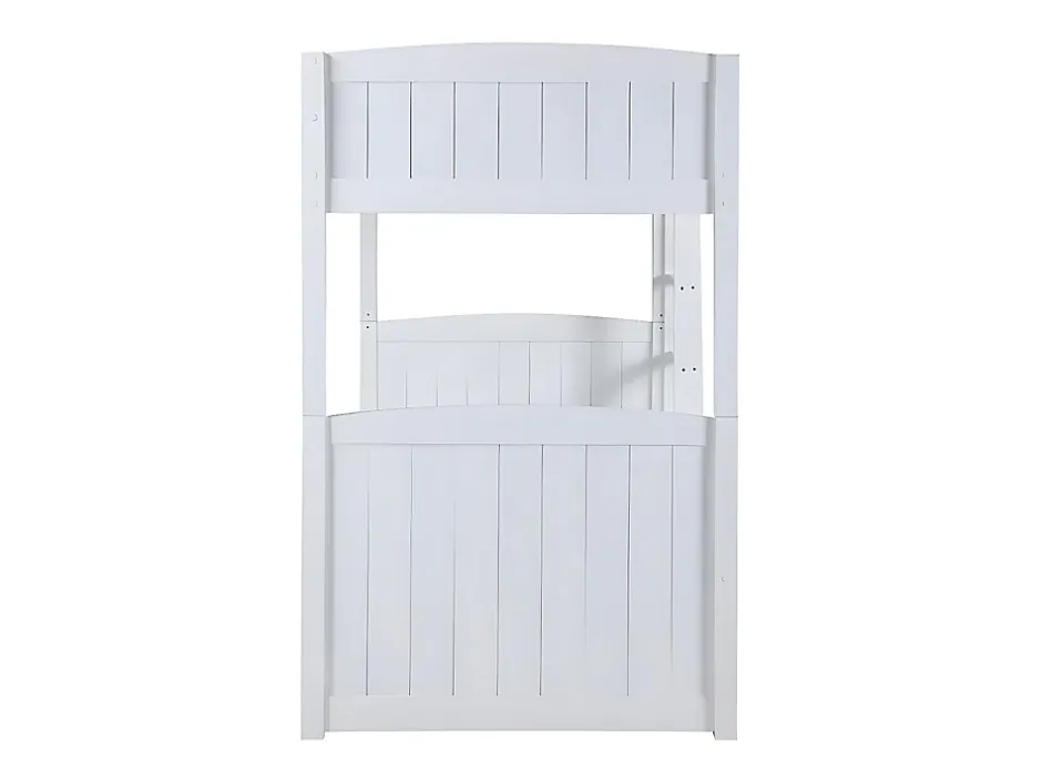 Vente-unique Lits superposés séparables ANCHISE II - 2 x 90 x 190 cm - Avec rangements - Pin blanc New