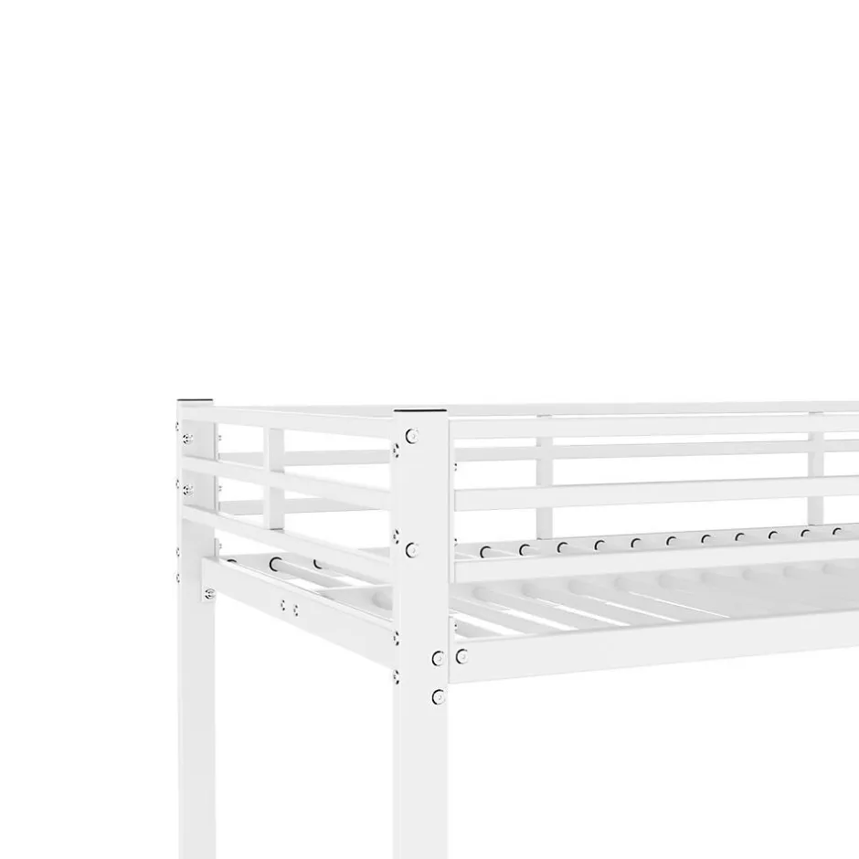 Enfant Blackcolors Lits Superposés 90x200cm Fer Blanc