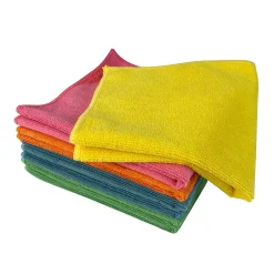 GoodHome Lot 5 chiffons de nettoyage microfibre multicouleur L.40 x l.38cm Best