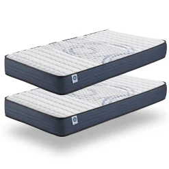 Naturalex Lot 2 Matelas 70x190 à mémoire de forme - Épaisseur 15 cm - Blue Latex - 7 zones de confort - Hypoallergénique - Perfect Dream