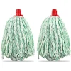 Juanio Lot 2 mop, serpillère à franges pour balai, recharge vadrouille, tête de rechange de balai en microfibre super absorbante- H 30 cm Outlet