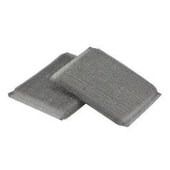 Lot 2 éponges à récurer gris argenté L.13 x l.2 x ep.9 cm Online