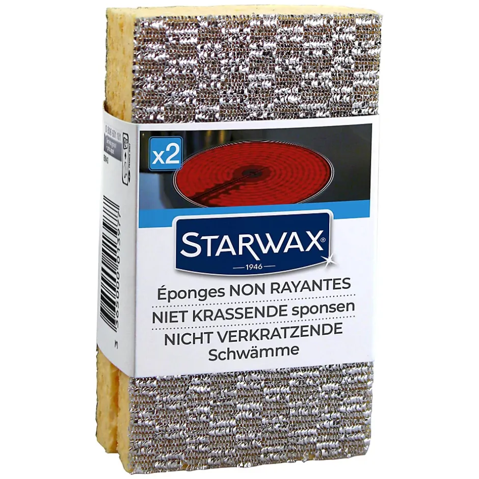 Lot 2 éponges non rayante Starwax L.13,5 x l.11,5 cm Sale