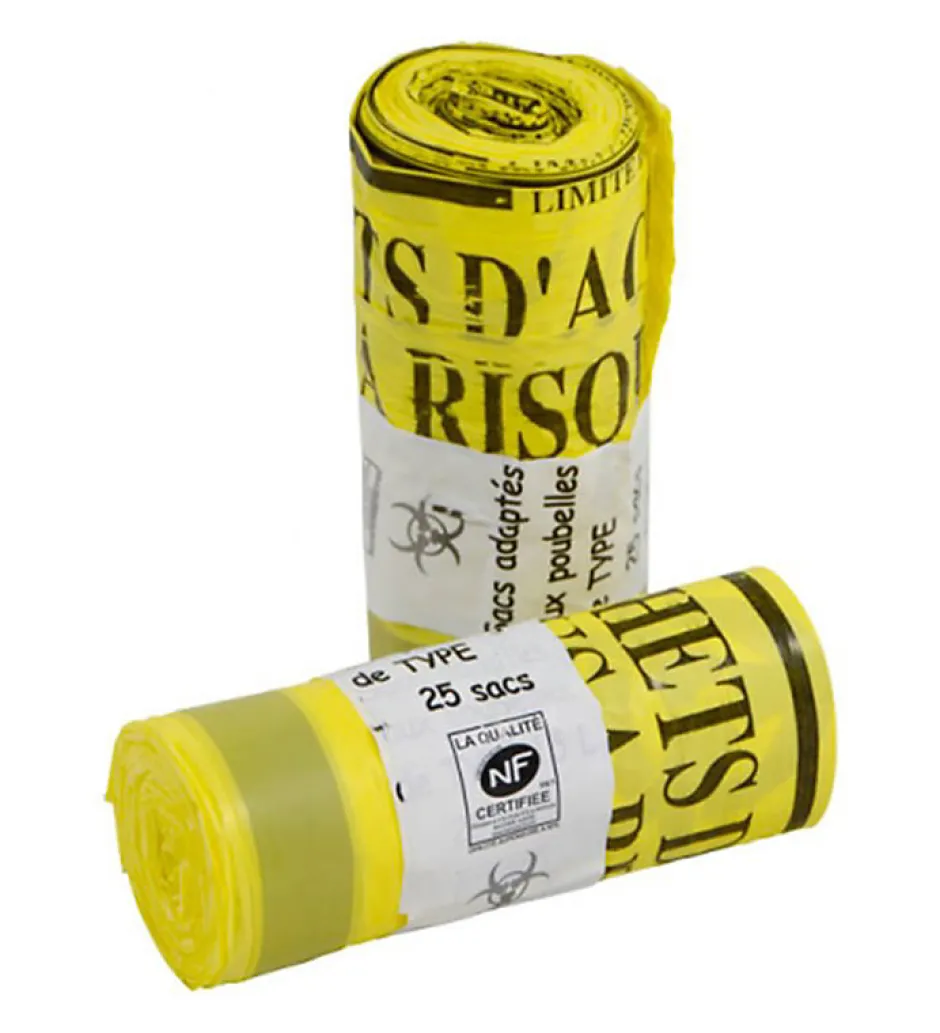 Pro Et Discount Lot 500 Sacs DASRI Jaune pour déchets à risques infectieux 15L 20L 100L Litres Taille - 20L-DASRI