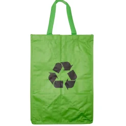 Lot 3 sacs de recyclage ménagers l.31 x H.44 cm bleu, vert et jaune Best
