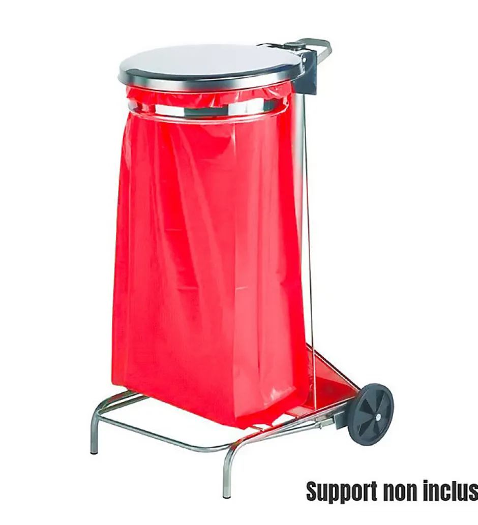 Pro Et Discount Lot 500 sacs poubelle à déchet Rouleaux de 20L 30L 50L 100L 110L 130L Litres Taille - 50L-ROUGE