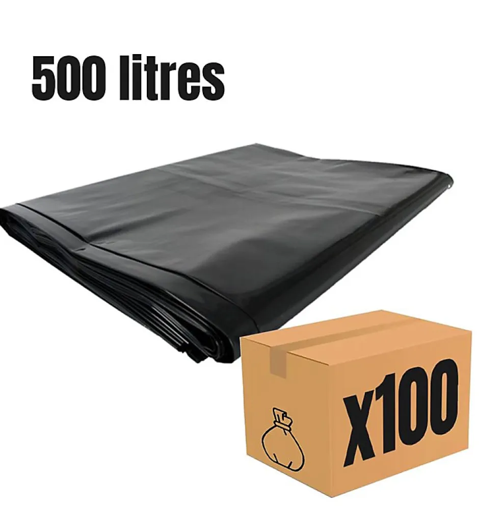 Pro Et Discount Lot 100 sacs poubelle à déchets Housses de conteneur 500L litres container à ordure New