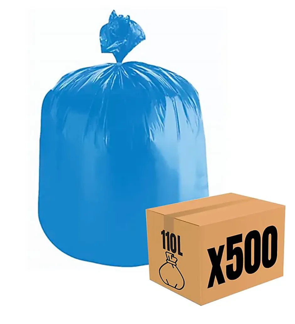 Pro Et Discount Lot 500 sacs poubelle à déchet Rouleaux de 20L 30L 50L 100L 110L 130L Litres Taille - 110L-BLEU Discount