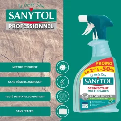 Sanytol Lot 2 sprays désinfectants multi-usages 750ml Sale
