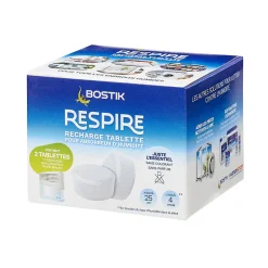 Bostik Lot 2 tablettes pour absorbeur d'humidité Respire 25m²