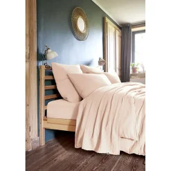 Meubletmoi Lot 2 taies d'oreillers 60x60 cm double gaze de coton rose - PEPA 1 New