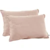Meubletmoi Lot 2 taies d'oreillers 50x70 cm double gaze de coton rose - PEPA 2