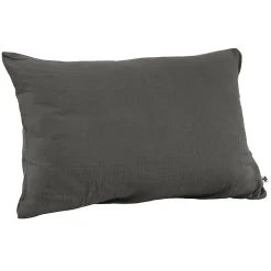 Meubletmoi Lot 2 taies d'oreillers 50x70 cm double gaze de coton gris - PEPA 2 Online